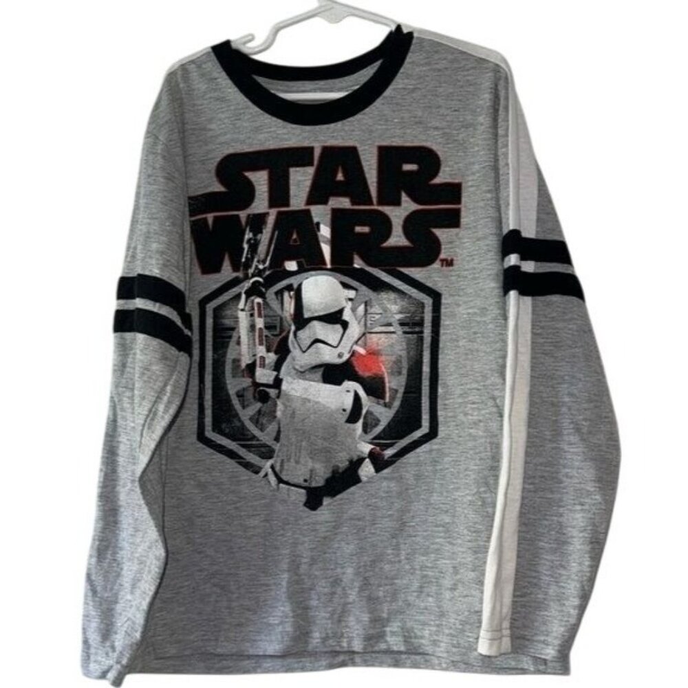Star Wars Stormtrooper Graphic Long Sleeve Shirt S Grey